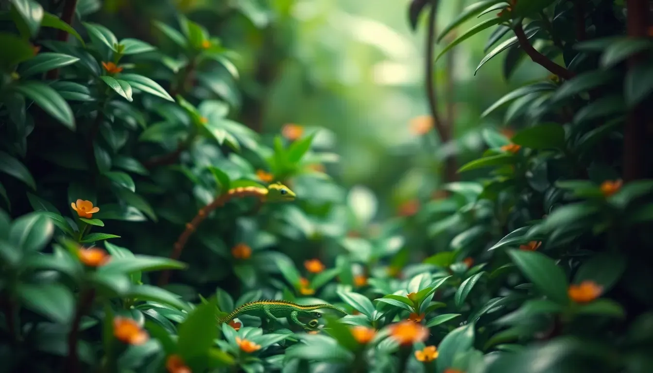 Lego jungle chameleon prompt scene